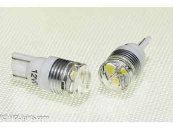 T10 / W5W / 194 : Mtec T10 5W5 194 168 LED bulb kit canbus error-free, 1W  Super White (2 LEDs) - HQLights - car styling, accessories, MTec lighting